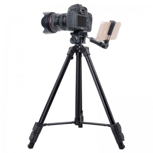 Kingjoy VT-930 φορητό αλουμίνιο DSLR κάμερα τρίποδο Stand με Pan Tilt Head, τηλέφωνο κλιπ, Carry Bag